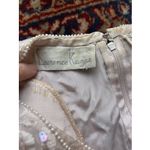 Laurence Kazar Vtg Lawrence Kazar Lace Maxi Dress Pink Beaded Sequin Cocktail Evening Large NYE Photo 5