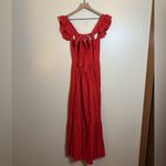 SNDYS x REVOLVE Peaches Linen Dress Red Size L Photo 2