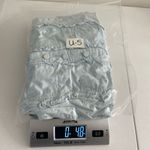 J.Crew EUC  women’s pale light blue embroidered ruffle long‎ sleeve blouse small Photo 7