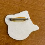 Floral Ceramic Teapot Brooch with Pink Roses White Photo 1