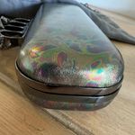 Alexander McQueen $3200 Metallic Oil Slick Leather Knuckle Ring Duster Clutch Photo 14