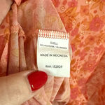 Lovers + Friends  Floral Mesh Shirt Dress Sheer Ruched Festival Mini M Revolve Photo 9