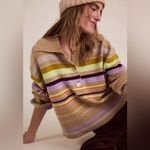 Free People Trading Up Striped Polo XS Ivory combo Photo 2