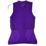 Alexander Wang ALEXANDER‎ WANG Sleeveless Mesh Cutout See Through Collared Top Purple Medium Photo 8