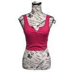 Aeropostale Vintage Y2K Pink Ribbed Crop Tank Top Balletcore Boho Beach Hippie S Photo 1