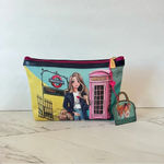 Nicole Lee Nikky By Cosmetic Pouch Bag Miss Your Call Teal Photo 2