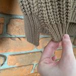 Daytrip Buckle Chunky Ribbed Quarter Zip Long Sleeve Pullover Sweater Brown - XS Photo 2