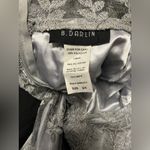 B Darlin B. Darlin Women’s Silver Long Sleeve Embroidered Midi Dress Size 3/4 Photo 3