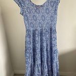 Victoria Made With Love & Laughter Floral Boho Midi Dress Blue/White (S/M) Blue Size M Photo 2