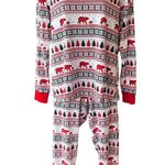 NWOT ~ WONDERSHOP 2 Pc. Bears Trees Snow Lounge Sleepwear Pajamas ~ Women's XL Red Photo 0