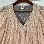 Anthropologie  One September Anwen Peasant Dress Blush Pink 3/4 Sleeve size small Photo 6