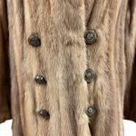 Vintage Full Length Pastel Mink Coat Double Breasted Notch Collar 70’s Classic Tan Size M Photo 4