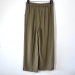 House of Harlow 1960 Pants Large Wide‎ Leg High Waist Pleated Lined Olive Preppy Green Photo 1