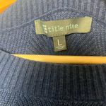 Title Nine  merino wool blend blue sweater tunic boat neck size large Photo 3