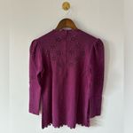 Vintage Chu Chi knit sweater purple sparkle glitter mauve 3/4 sleeve fall long Size 10 Photo 10