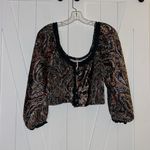 Free People  Dare Me Velvet Blouse Photo 7