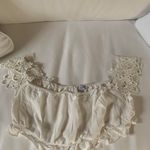 Tobi White Off The Shoulder Crop Top Photo 1