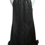 Jessica Howard  Black Sequin Cocktail Dress Ruffle Hem Size 8 Party New Year’s Photo 2