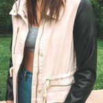 Francesca's Leather And Canvas Jacket Photo 0