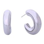 Do Everything In Love NWT 14K GP “ “ big puffy hoops Photo 0