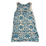 Kings Road Women's Blue Cream Floral Crochet Sheath Dress Size L Knee Length Size L Photo 1