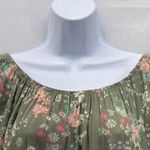 Democracy  Floral Boho Blouse Green Small‎ Photo 3