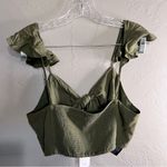 Guess NWT Army Green Charissa Crop Top Photo 7