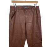 I am gia I.Am.Gia Women’s Carlina Faux Leather Wide Leg Pants Brown Size S Photo 6