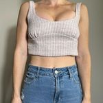 ZARA Rainbow Knit Corset Crop Top Size Medium Photo 3