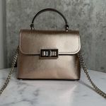 Kate Spade Rose Gold Top Handle Mini Satchel in Metallic Saffia Glittering Photo 3