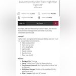 Lululemon Wunder Train High Rise Tights Everlux Wine Color Size 6 Photo 4