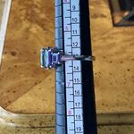 Teal Color Changing Fluorite Amethyst Art Deco Ring Size 6 Purple Photo 8