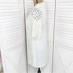 Alexia Admor  Lace Front Bell Sleeve Sheath Dress Small Ivory‎ White Half Sleeve Photo 1