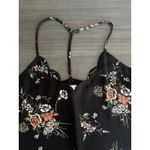 Nine Britton  Jacki Black Floral Scallop Detail‎ Tank Women’s Size Large Photo 2
