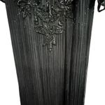 Vintage Right Choice Silk Beaded Gown Black Evening Dress 1980s Made in India Size 6 Photo 7