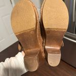 Juicy Couture  braided leather clogs, Size 8.5 brown, wood, heels, vintage y2k Photo 1