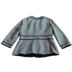 Lafayette 148 New York Black White Tweed Blazer Jacket Snap Closure Size 6 Women Photo 4