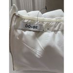DO+BE Blouse Top Ruffle Strapless White Womens Size Large Zipper Photo 1