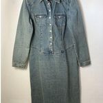 Newport News JEANOLOGY Collection Y2K Jean Yoked Dress Western Rodeo Sz 12 Blue Photo 0