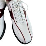 Callaway Calloway White Maroon Leather Upper Lace Up Rubber Sole Women's Golf Shoes Sz 9 Photo 2