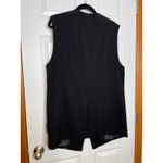 Mango NEW Women Large Black Sleeveless Hidden Button Blazer Vest Photo 2