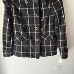 Ymi Coat NWT Y2k Dead Stock Womens Medium Plaid Wool Blend Fur Hood Jacket Photo 2