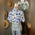 90’s Anna Kriste Beachy Shell Shirt XL White Photo 7