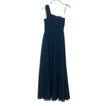 Azazie  One Shoulder Navy Blue Maxi Dress Size XS Photo 7