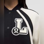 Lululemon  NWT Scuba Oversized Collegiate Jacket Graphic Black Ivory Size XS S Photo 8