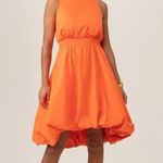 Trina Turk 💕💕 Sought After Dress High Low Bubble Hem Fire Island Orange XL NWT Photo 0