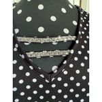 Sweet‎ Violet Womens Tank Sz S Black White Polka Dot Rhinestone Bling NEW Photo 5