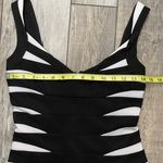 Jovani Black and White Striped Sleeveless Bandage Dress Size 4 Photo 12