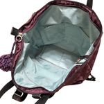 Kanana Project Burgundy Nylon Backpack Tote Bag Geometric Travel Large 14” x 17” Purple Photo 7