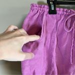 Free People ✨  Mirella Drawstring Shorts Linen Blend Pink Purple Small Photo 4